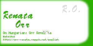 renata orr business card
